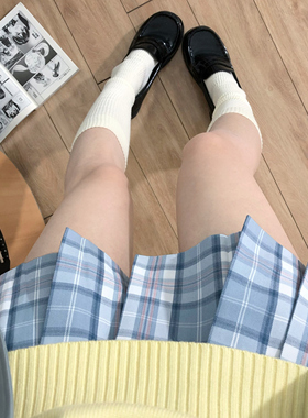 【神仙club】水中月格裙   原创jk格裙日系蓝格裙   Jk制服校供裙