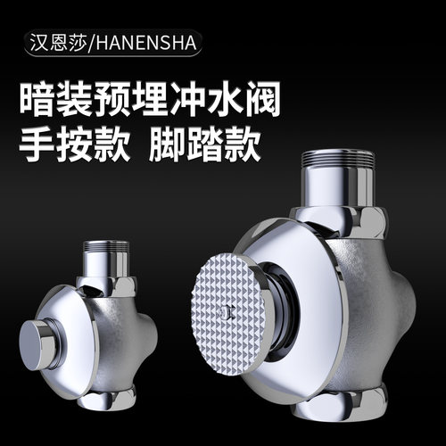 冲水阀手按式延时阀大便卫生间暗装蹲便器阀芯配件便池冲洗阀厕所