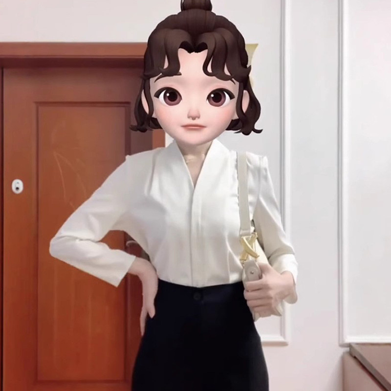 高档法式V领雪纺长袖通勤衬衫女