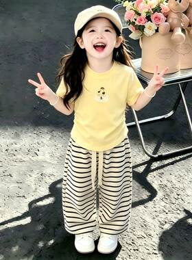 中大童韩系甜妹卡通夏装爆款套装