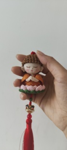 成品手工钩织佛陀车挂汽车挂饰品钩织祝福礼物包包挂件饰品配饰