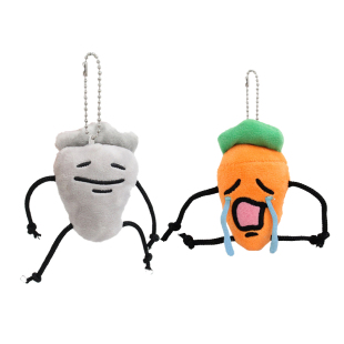 暹罗厘普张田中上吊挂件创意可爱哭泣胡萝卜迷你毛绒钥匙扣包挂饰