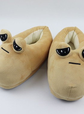 我的宠物外星人Pou Plush Slippers毛绒拖鞋游戏周边蜗牛搞怪棉鞋