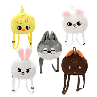 韩国明星周边Straykids书包SKZOO毛绒背包早学生可爱双肩包儿童包