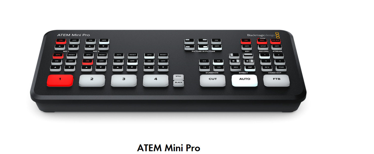 BMD ATEM Mini Pro切换台高清直播带货网络推流导播台跨境外贸