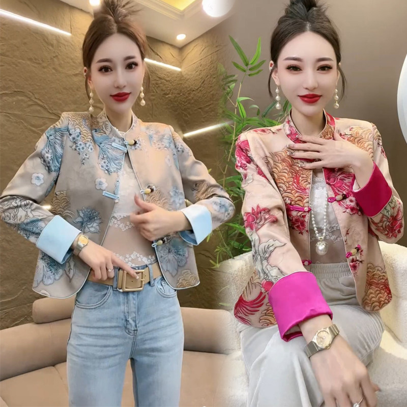 2025春季国风盘扣短款外套女短外套