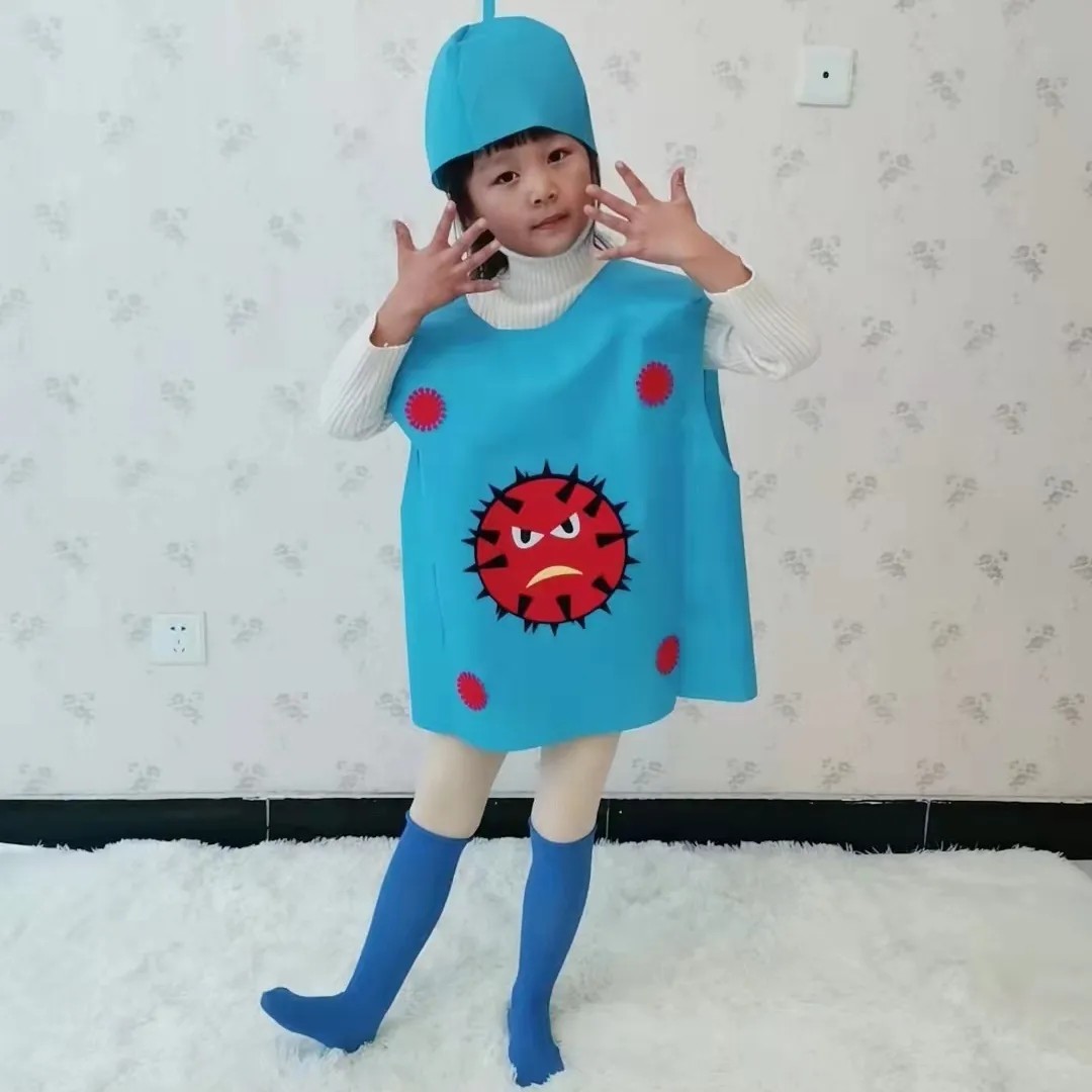 儿童牙细菌大战演出服幼儿园情景剧病毒表演服装牙齿蚜虫牙刷道具