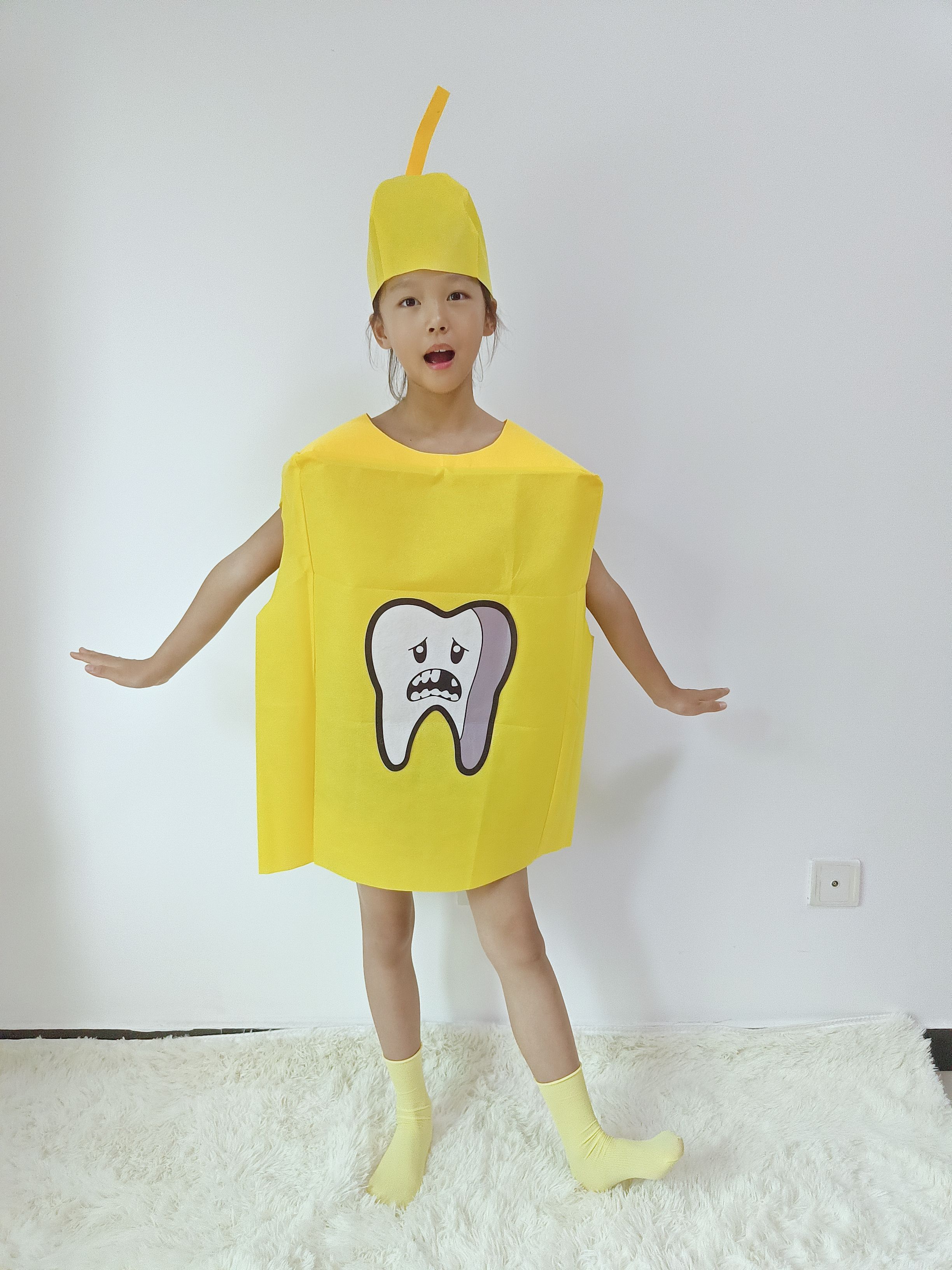 口腔牙齿卡通人偶服装牙齿行走表演道具卡通COS人偶细菌演出服装