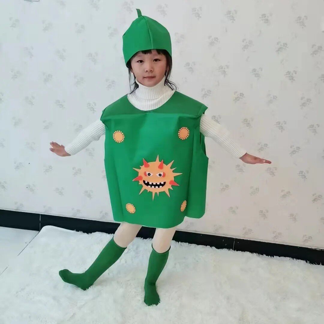 儿童牙细菌大战演出服幼儿园牙刷白牙表演服黑牙舞蹈蛀牙牙齿服装
