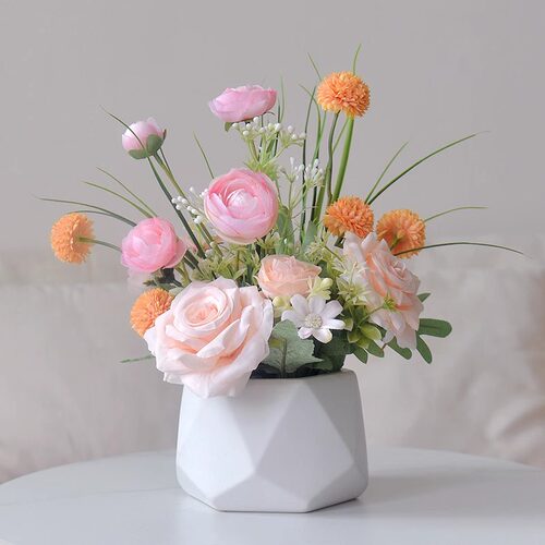 假花仿真花客厅家居装饰品塑料花室内餐桌花摆设盆栽轻奢花艺摆件