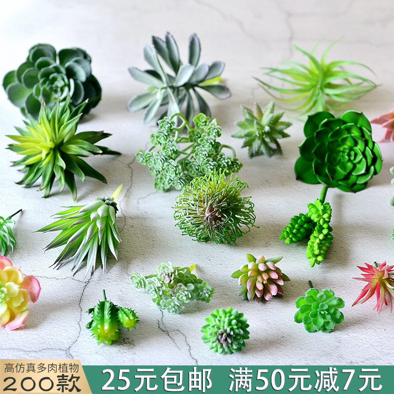 仿真多肉植物假花绿植装饰品仙人掌室内办公室桌面小摆件组合盆栽