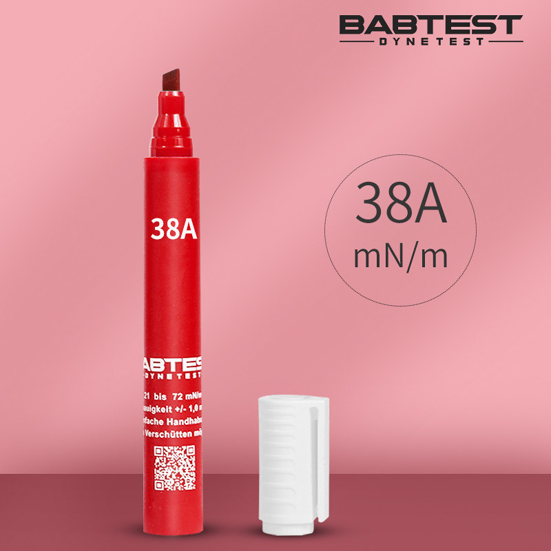 德国BABTEST达因笔电晕笔38号可加液油性达英笔表面张力测试笔