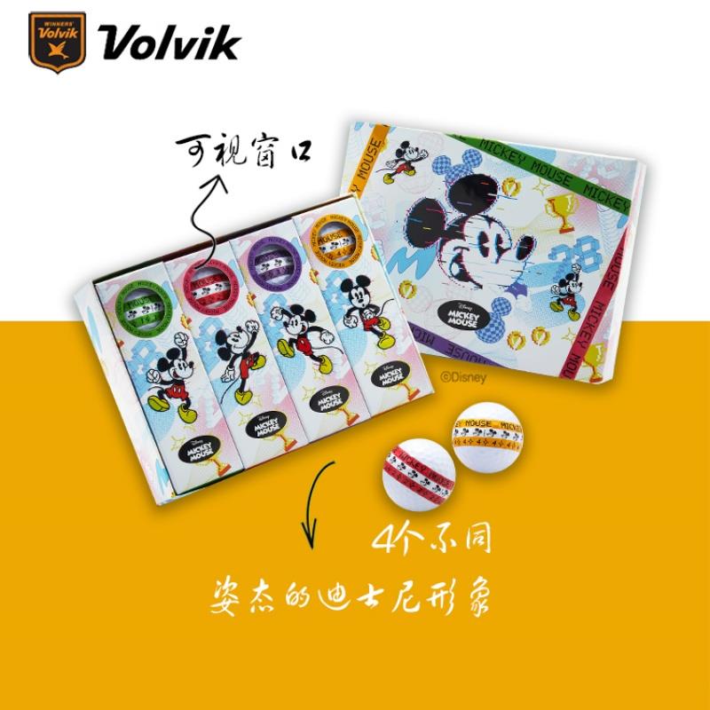Volvik沃维克高尔夫三层球VISTA3迪士尼卡通高尔夫球360度推杆线