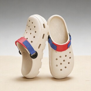 洞洞鞋男款高档沙滩鞋夏季厚底eva男士外穿防滑防臭爬爬垫拖鞋