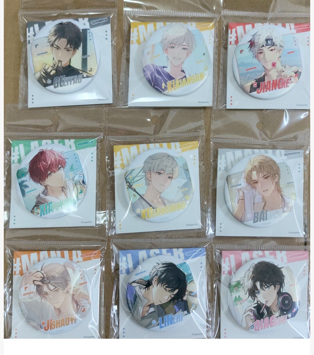 新品laser&manta镭塔猫耳fm徽章吧唧正版乔殊季少一艾漫潮玩星球