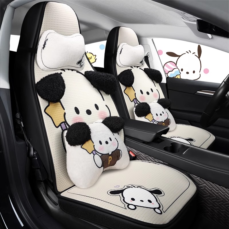 汽车坐垫全包围可爱女士四季通用座椅套半包车载座套座垫夏季卡通