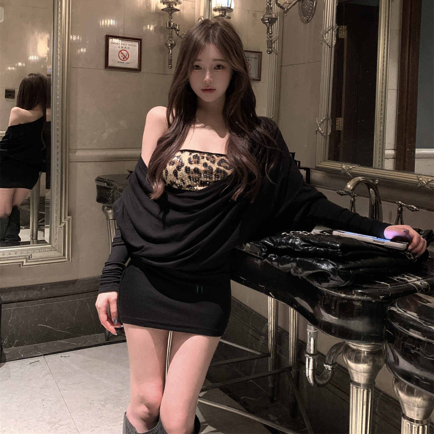 性感连衣裙纯欲气质修身包臀短裙