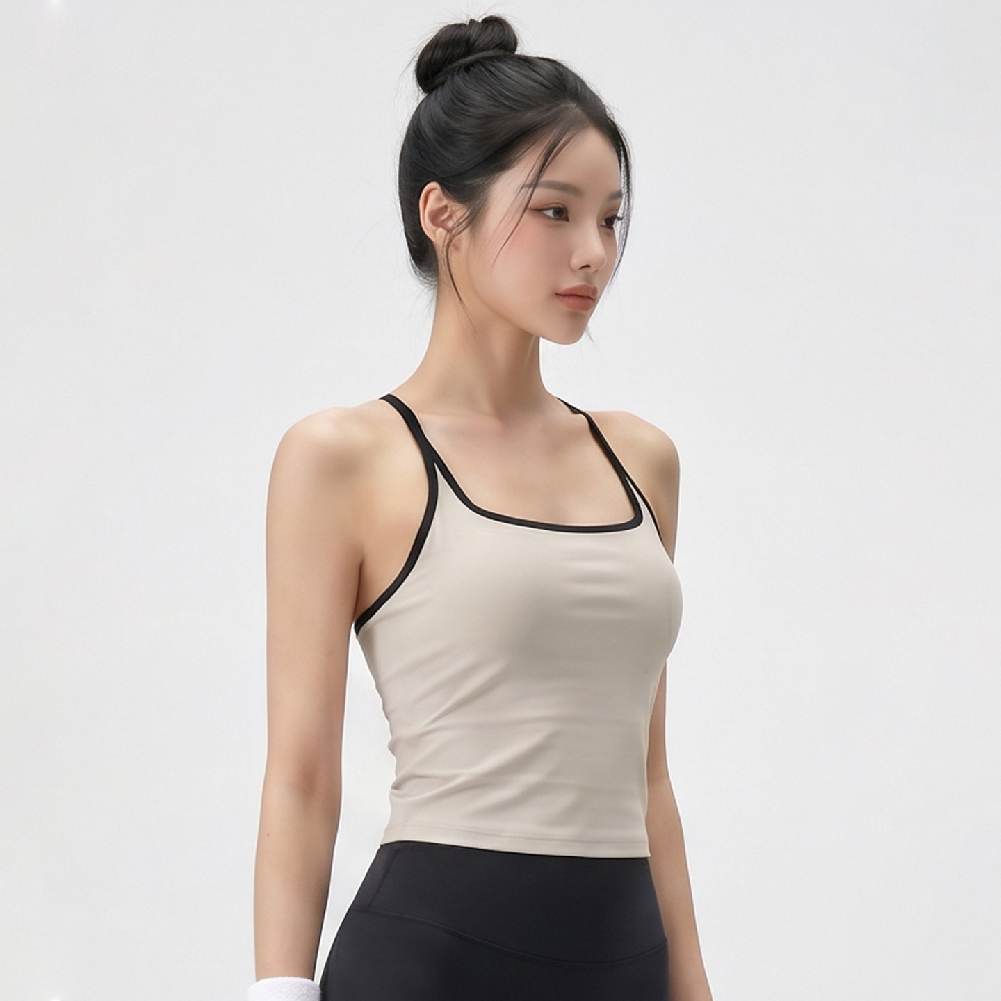 普拉提瑜伽运动吊带夏季女款防震文胸固定杯美背跑步训练健身背心