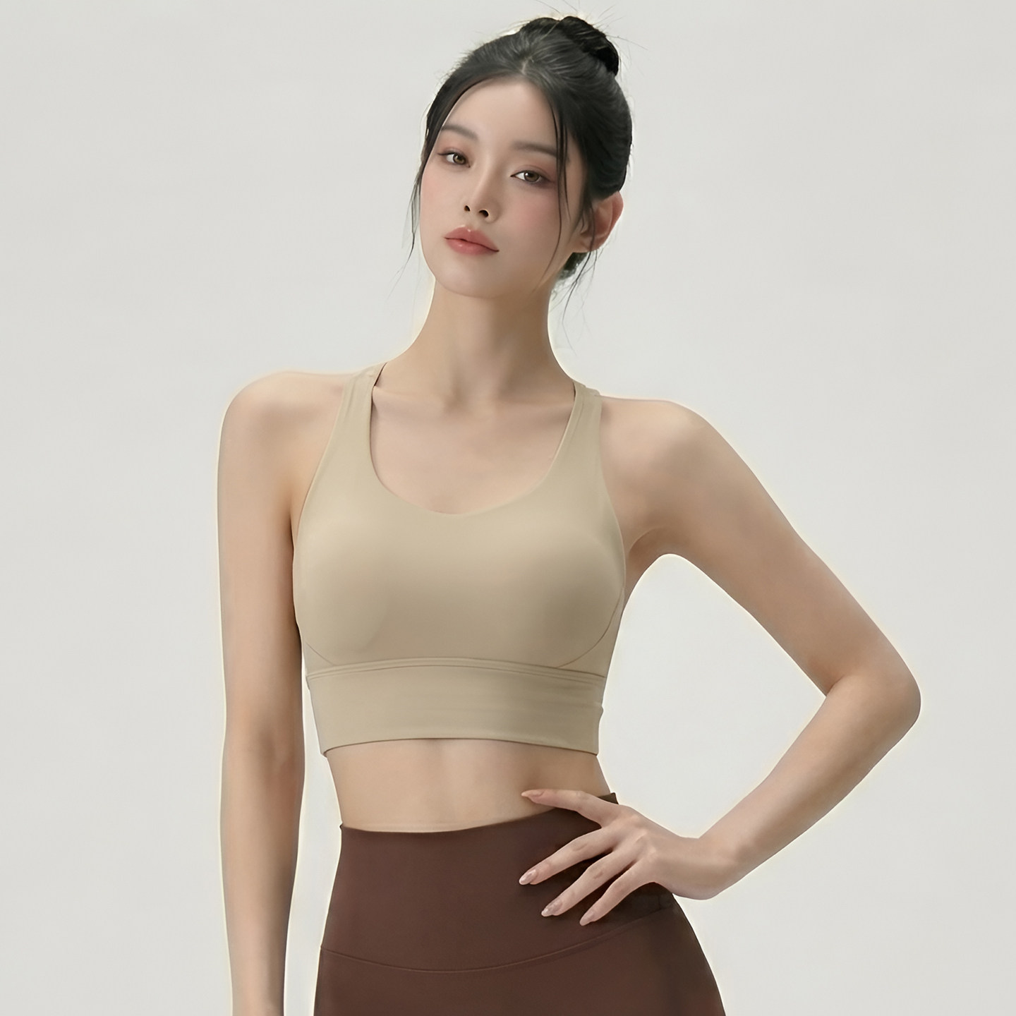 美背运动内衣女夏款防震跑步聚拢防下垂健身背心瑜伽普拉提文胸