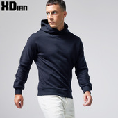 带帽衫 2025新款 外套 运动美式 秋冬季 重磅高领连帽卫衣男士 纯棉修身