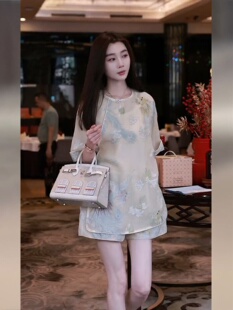 新中式禅意套装2024新款女装时髦洋气国风上衣短裤夏天穿搭一整套