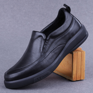 外贸皮鞋男真皮春秋男鞋镂空厚底商务休闲皮鞋软皮软底头层牛皮鞋