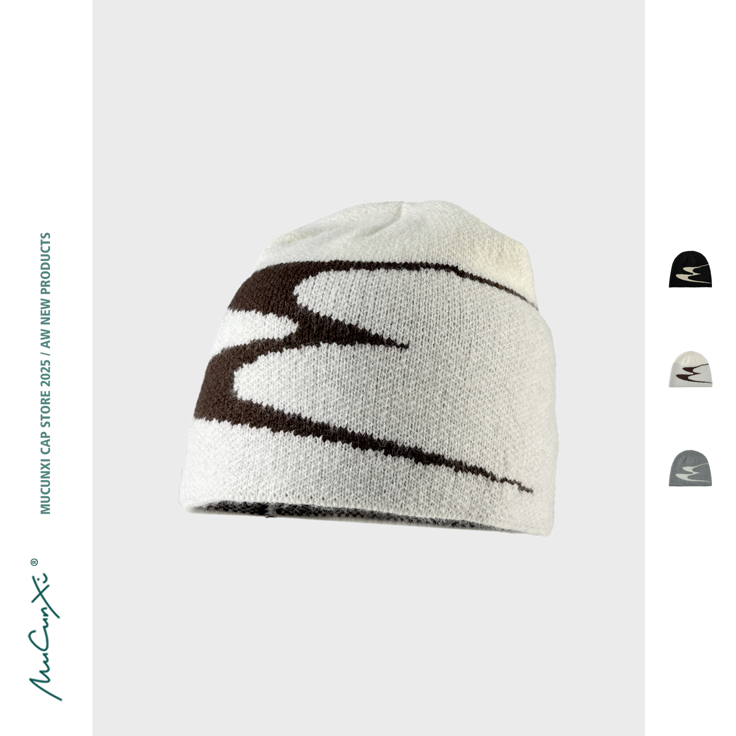 韩国小众设计师款撞色logo针织帽男女秋冬保暖护耳套头毛线帽冷帽