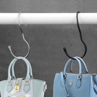 s形S钩90度直角转弯不锈钢挂钩厨房S型家用衣橱衣柜收纳反向弯钩