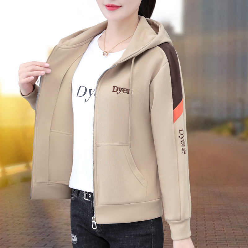 开衫连帽减龄卫衣外套女春秋2025新款中年妈妈装春季薄款女式上衣