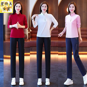 时尚 女春秋2026新款 洋气休闲百搭妈跑步两件套 运动服套装 立领薄款