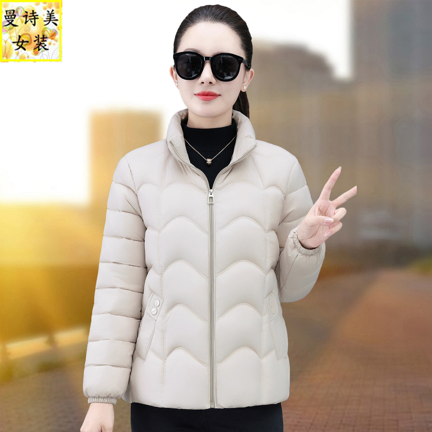 秋冬显瘦宽松羽绒棉服女士2025冬季新款短款立领时尚棉衣棉袄外套