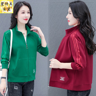 二八月短款外套女2025新款百搭棒球服中年妈妈薄款夹克开衫上衣