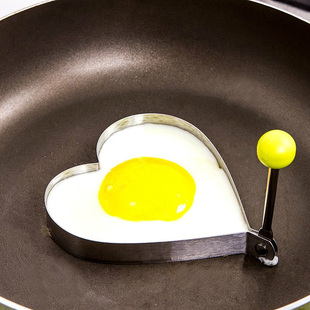 不锈钢心形煎蛋器荷包蛋爱心模型煎鸡蛋器模具DIY厨房小工具