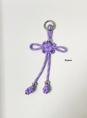 定制质感miu风中国结吉祥结挂件钢珠混搭包包挂饰手工编织包芯绳