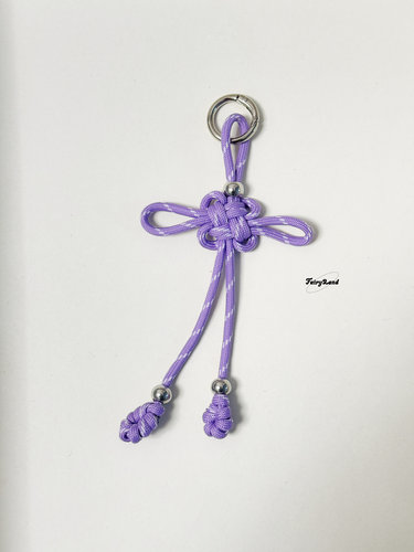 定制质感miu风中国结吉祥结挂件钢珠混搭包包挂饰手工编织包芯绳