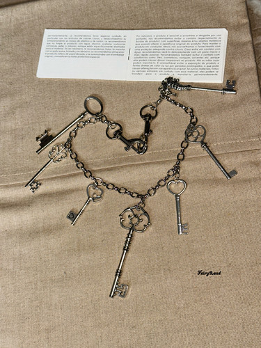 原创复古钥匙元素腰链全银包包挂链百搭挂件金属感钥匙扣腰间配饰