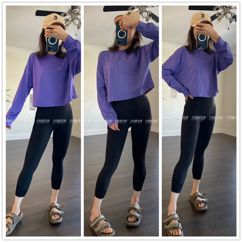 瑜伽高腰裸感打底裤lululemon