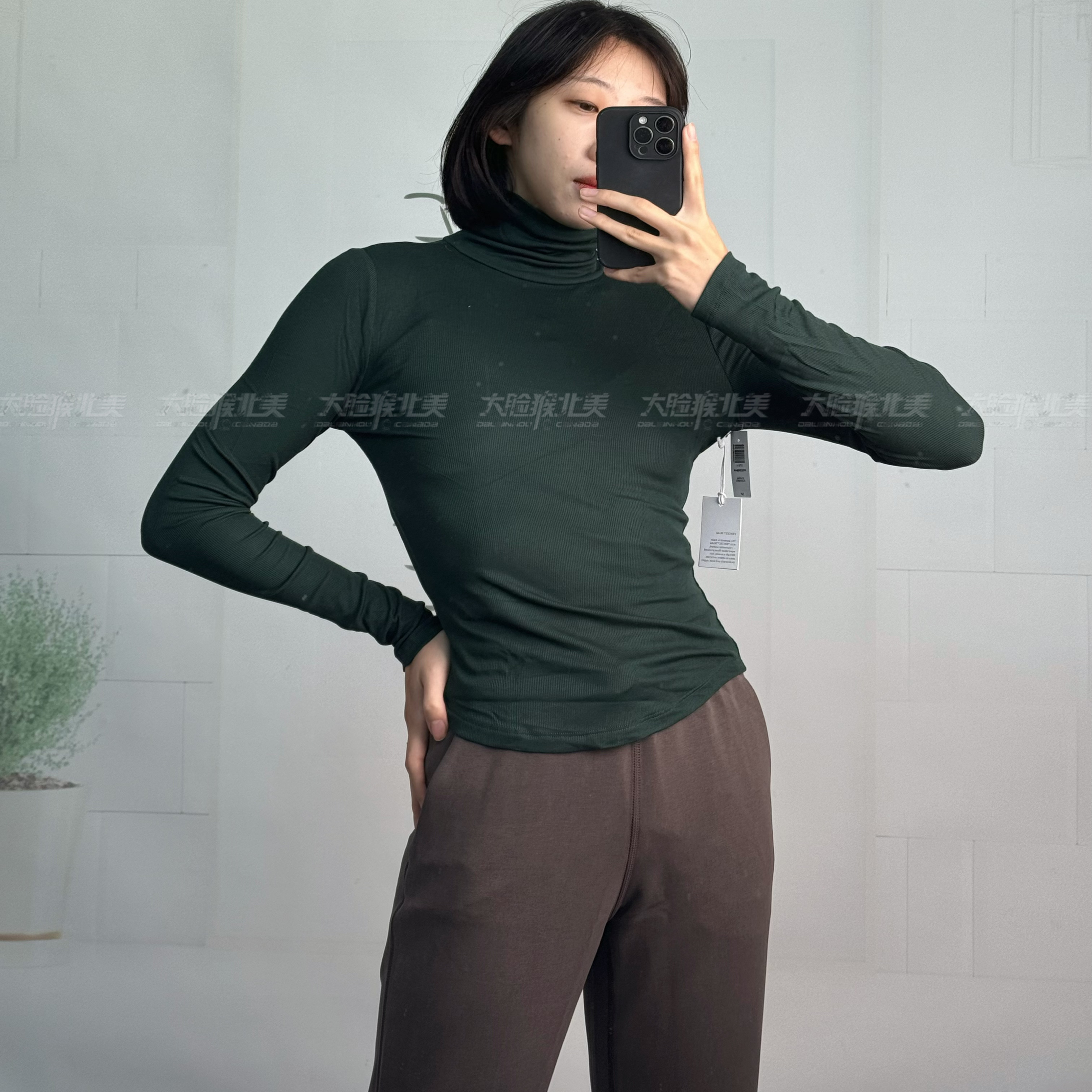 Aritzia新品高领螺纹打底衫