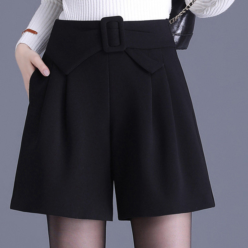 黑色短裤女2025秋冬新款蝴蝶结小个子高腰A字阔腿裤外穿百搭靴裤,女装/女士精品,休闲裤,淘宝优惠券,粉丝福利购,淘宝优惠卷