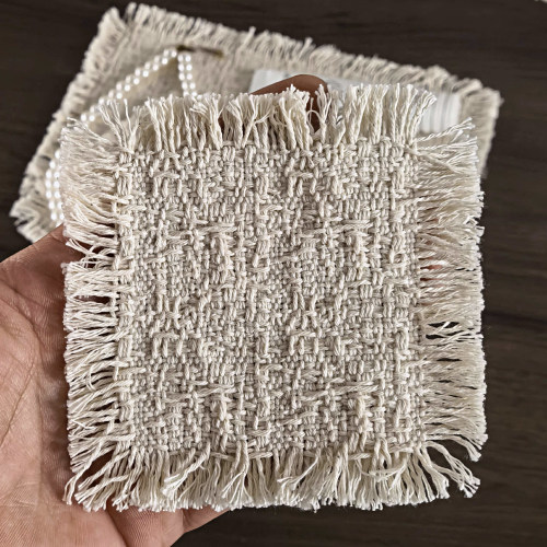 南法编织毛边手撕餐垫