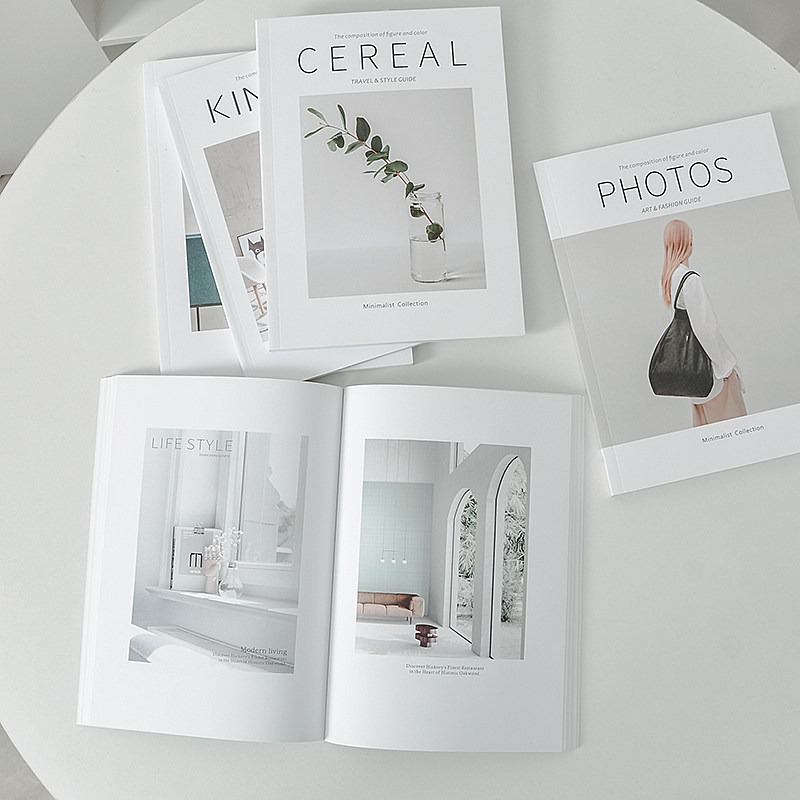 ins摆拍杂志 简约家居装饰英文书籍摆件街拍摄影书籍拍照背景道具