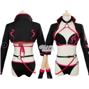 漫田 Fate/GrandOrder fgo 黑贞德cos泳衣 服装