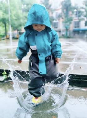 防护户外宝宝学生小孩连体雨衣