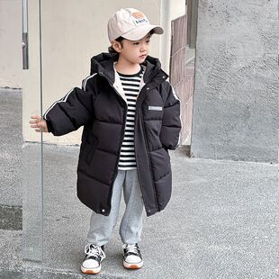 2025儿童羽绒棉服中长款韩版男女童过膝长款加厚棉服外套冬