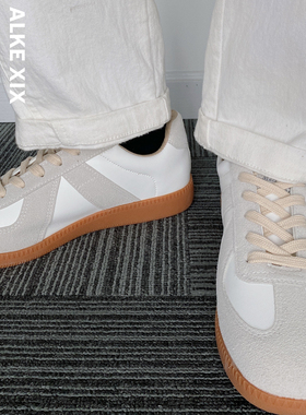 ALKE 初秋 复古简约百搭透气德训鞋休闲运动板鞋 男女情侣款