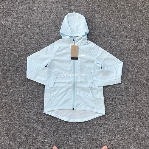 Nike耐克 男女儿童春秋运动休闲防晒速干连帽夹克外套风衣DO7095