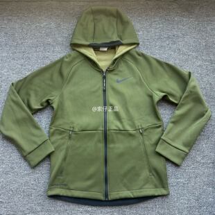 Nike 男子秋冬运动跑步训练速干加绒保暖防风连帽外套DD2125 耐克