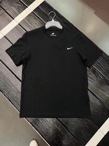 Nike耐克男子刺绣小LOGO简约纯棉运动休闲透气圆领短袖T恤BV0508