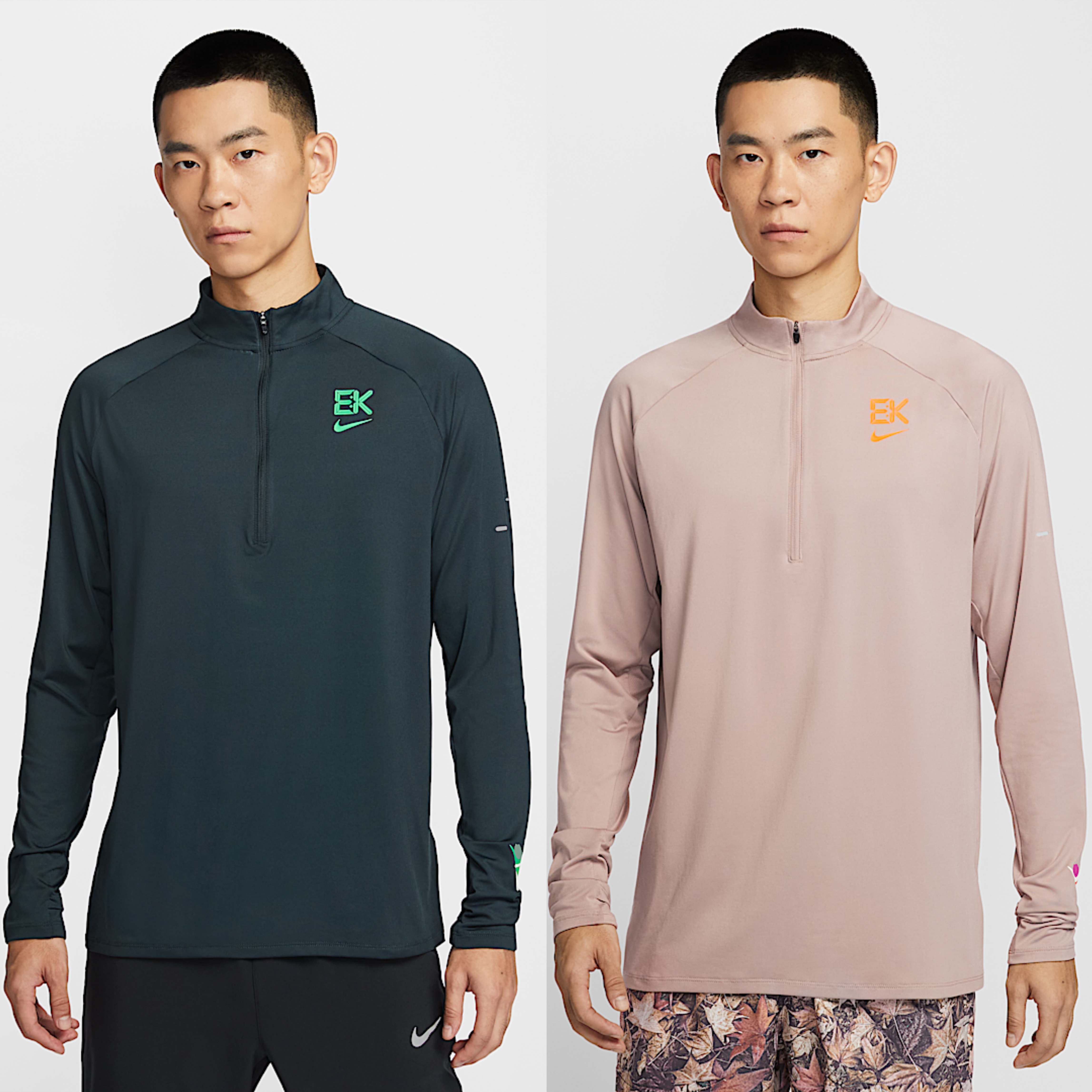 NIKE/耐克基普乔格男跑步长袖运动T恤半拉链套头针织速干衫HV2659