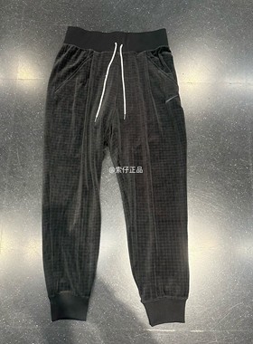 NIKE耐克女子春秋宽松华夫格收脚运动训练休闲透气高腰长裤DV7821